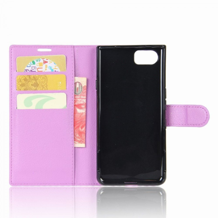 Чехол с визитницей для BlackBerry Keyone (фиолетовый)