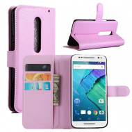 Чехол с визитницей для Motorola Moto X Style (розовый) Чехол с визитницей для Motorola Moto X Style (розовый)