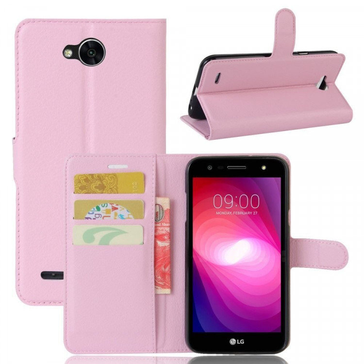 Чехол с визитницей для LG X Power 2 M320  (розовый)