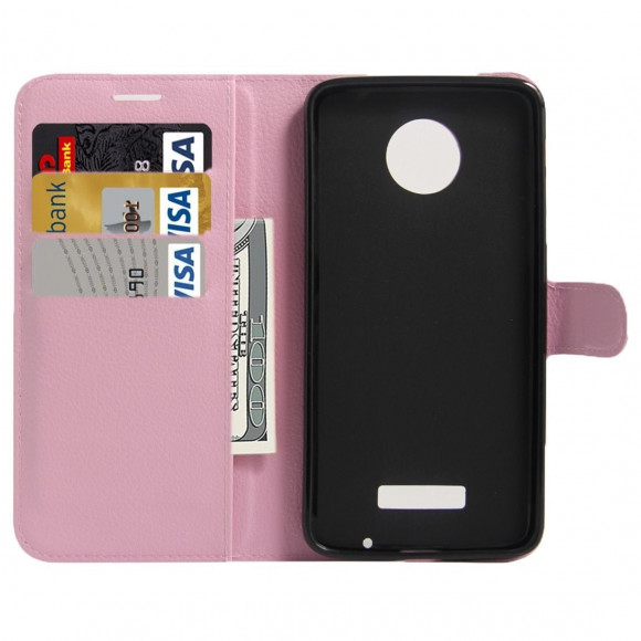 Чехол с визитницей для Motorola Moto Z Force (розовый) Чехол с визитницей для Motorola Moto Z Force (розовый)