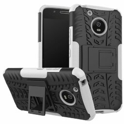 Чехол Hybrid Armor для Motorola Moto G5 (черный + белый)