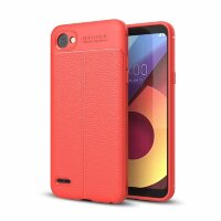 Чехол-накладка Litchi Grain для LG Q6 / LG Q6a / LG Q6+ (красный)