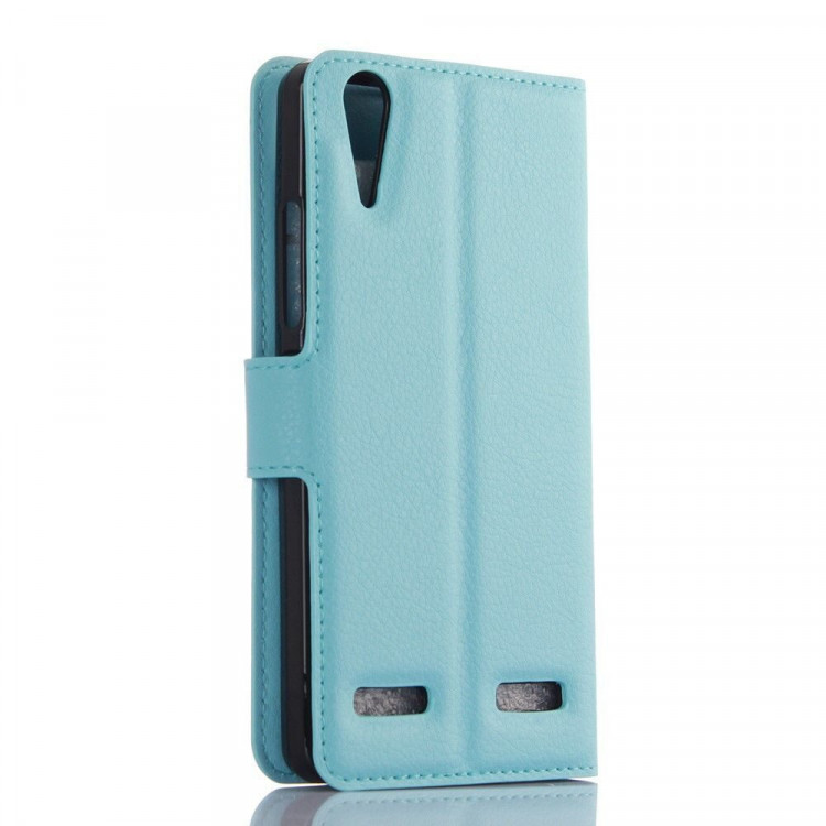 Чехол с визитницей для Lenovo A6010 / A6010 Plus (голубой)