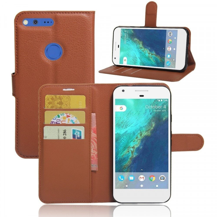 Чехол с визитницей для Google Pixel XL (коричневый)