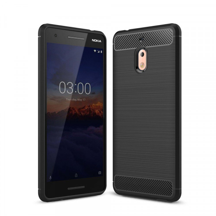 Чехол-накладка Carbon Fibre для Nokia 2.1 (черный)