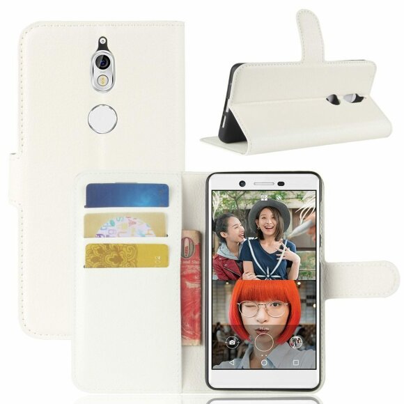 Чехол с визитницей для Nokia 7 (белый)