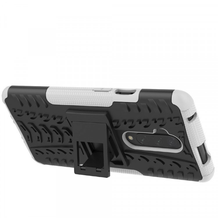Чехол Hybrid Armor для OnePlus 7T Pro (черный + белый)
