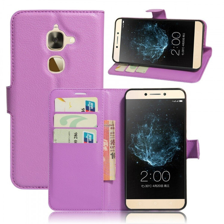 Чехол с визитницей для LeEco Le Max2 (фиолетовый)