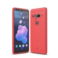 Чехол-накладка Carbon Fibre для HTC U12+ (Plus) (красный)
