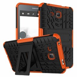 Чехол Hybrid Armor для Samsung Galaxy Tab A (6) 7.0 SM-T285 / SM-T280 (черный + оранжевый)