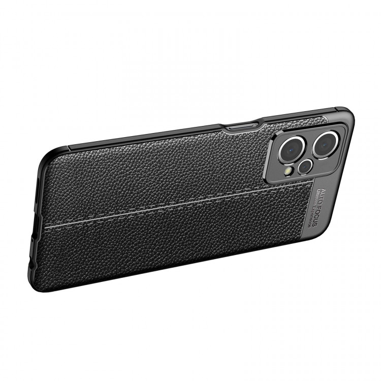 Чехол-накладка Litchi Grain для Realme 9 Pro, Realme 9 5G (черный)