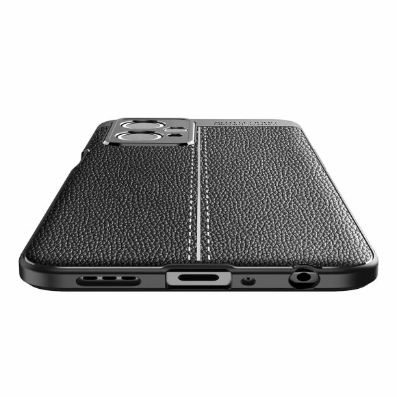 Чехол-накладка Litchi Grain для Realme 9 Pro, Realme 9 5G (черный)