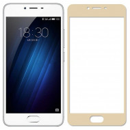 Защитное стекло 3D для Meizu M5 (золотой) Защитное стекло 3D для Meizu M5 (золотой)