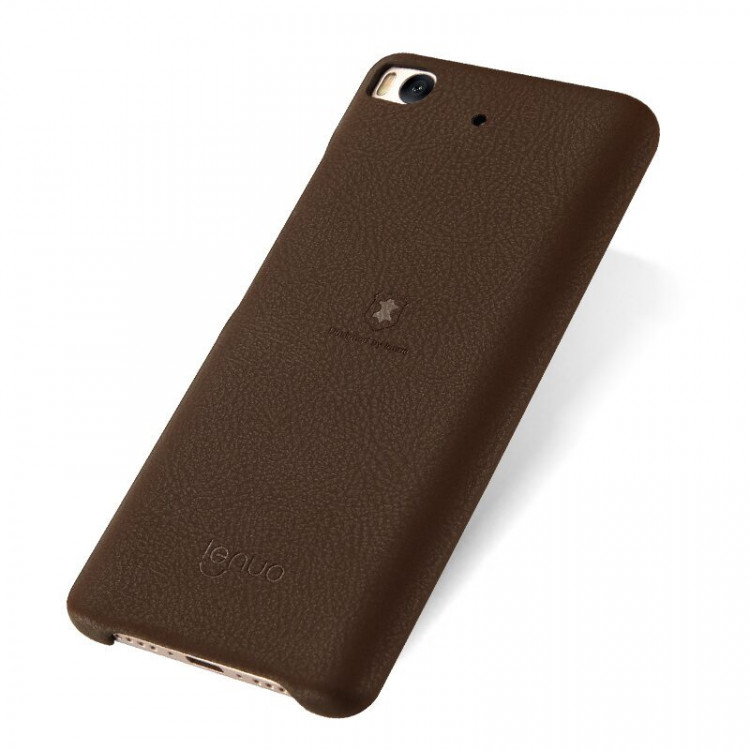 Кожаная накладка LENUO для Xiaomi Mi5S (коричневый)