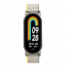 Ремешок с нейлоновой петлей для Xiaomi Mi Smart Band 8, Xiaomi Mi Band 8 (бежевый с желтой и серой окантовкой)