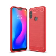 Чехол-накладка Carbon Fibre для Xiaomi Redmi 6 Pro / Mi A2 Lite (красный)