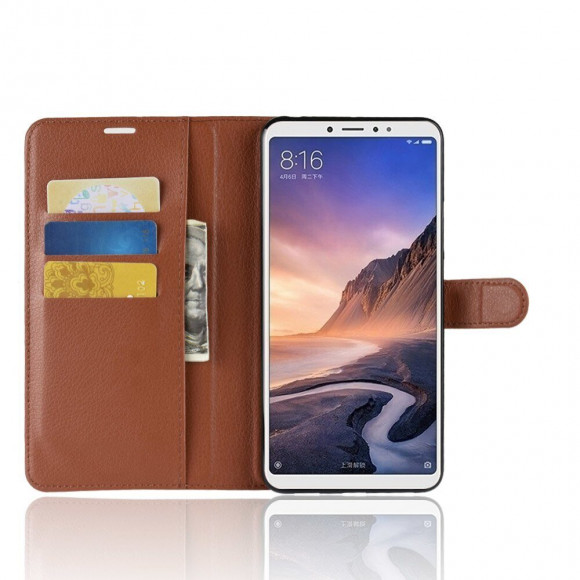 Чехол с визитницей для Xiaomi Mi Max 3 (коричневый) Чехол с визитницей для Xiaomi Mi Max 3 (коричневый)