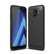 Чехол-накладка Carbon Fibre для Samsung Galaxy A6 (черный) Чехол-накладка Carbon Fibre для Samsung Galaxy A6 (черный)
