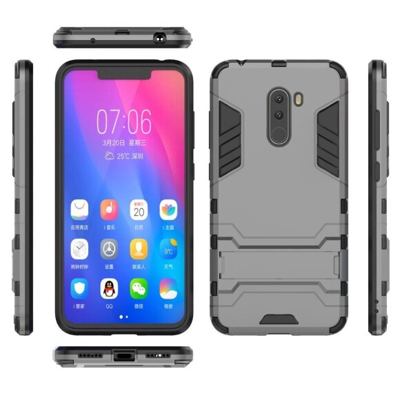Чехол Duty Armor для Xiaomi Pocophone F1 / Poco F1 (серый) Чехол Duty Armor для Xiaomi Pocophone F1 / Poco F1 (серый)