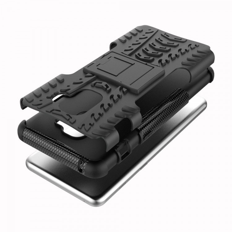 Чехол Hybrid Armor для Samsung Galaxy A8 Plus (2018) (черный)