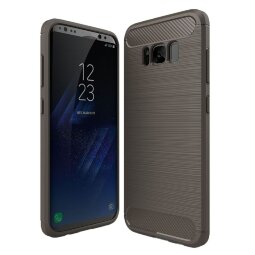 Чехол-накладка Carbon Fibre для Samsung Galaxy S8+ (серый)
