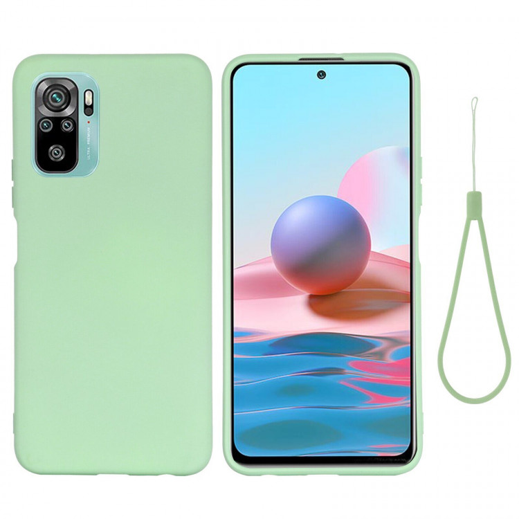Силиконовый чехол Mobile Shell для Xiaomi Redmi Note 10 / Redmi Note 10S / Poco M5S (зеленый)