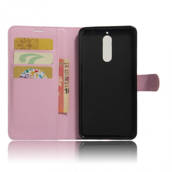 Чехол с визитницей для Huawei Mate 9 Pro (розовый)