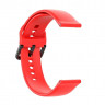 Силиконовый ремешок для Samsung Gear Sport / Gear S2 Classic / Galaxy Watch 42мм / Watch Active / Watch 3 (41мм) / Watch4 (красный)