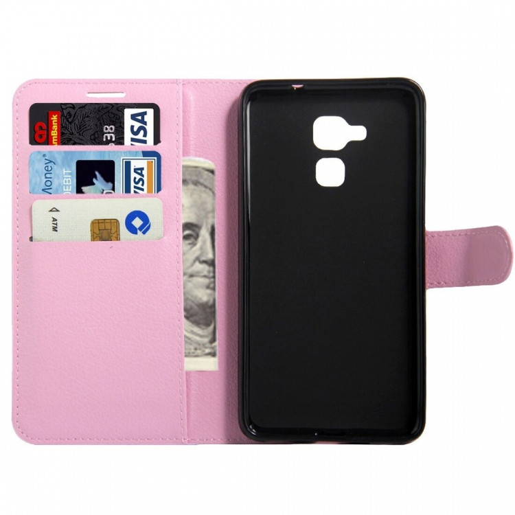 Чехол с визитницей для Huawei Honor 5c (розовый)