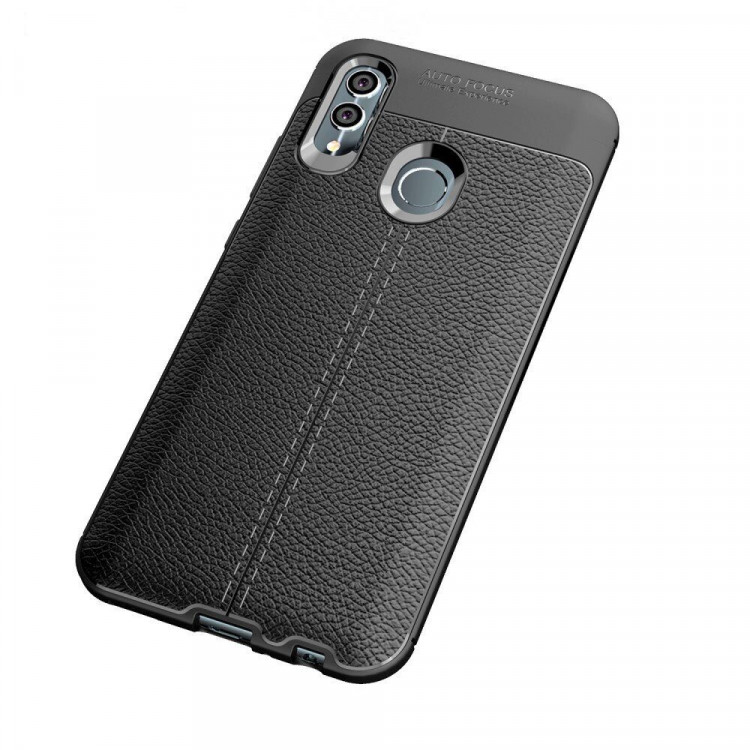 Чехол-накладка Litchi Grain для Huawei Honor 10 Lite / P Smart (2019) (черный)