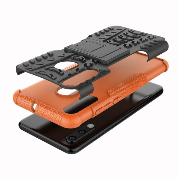 Чехол Hybrid Armor для Huawei P30 Lite / Huawei nova 4e / Honor 20S (MAR-LX1H) (черный + оранжевый) Чехол Hybrid Armor для Huawei P30 Lite / Huawei nova 4e / Honor 20S (MAR-LX1H) (черный + оранжевый)