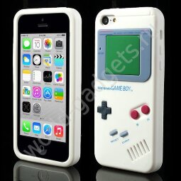 Силиконовый чехол Nintendo Game Boy для iPhone 5C (белый)