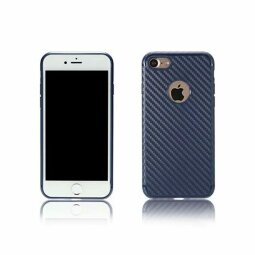 Чехол - накладка REMAX Carbon для iPhone 7 Plus / iPhone 8 Plus (синий)