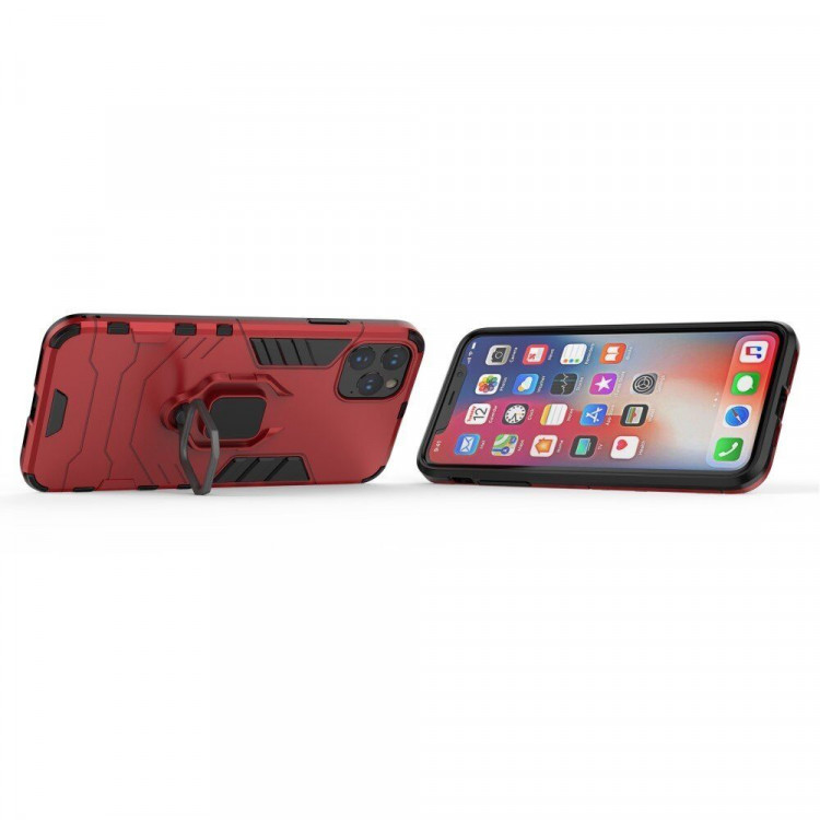 Чехол Armor Ring Holder для iPhone 11 Pro (красный)