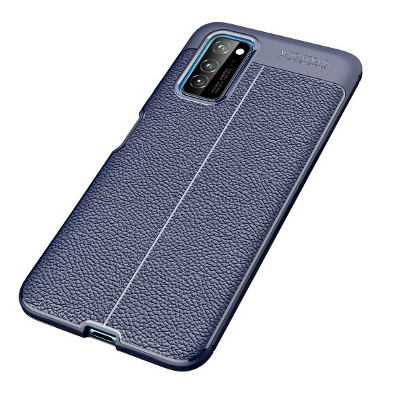 Чехол-накладка Litchi Grain для Honor V30 / Honor View 30 Pro (темно-синий)