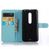 Чехол с визитницей для Motorola Moto X Style (голубой)