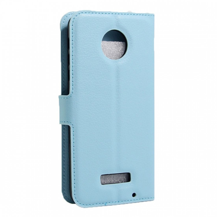 Чехол с визитницей для Motorola Moto Z Force (голубой)