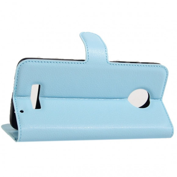 Чехол с визитницей для Motorola Moto Z Force (голубой) Чехол с визитницей для Motorola Moto Z Force (голубой)
