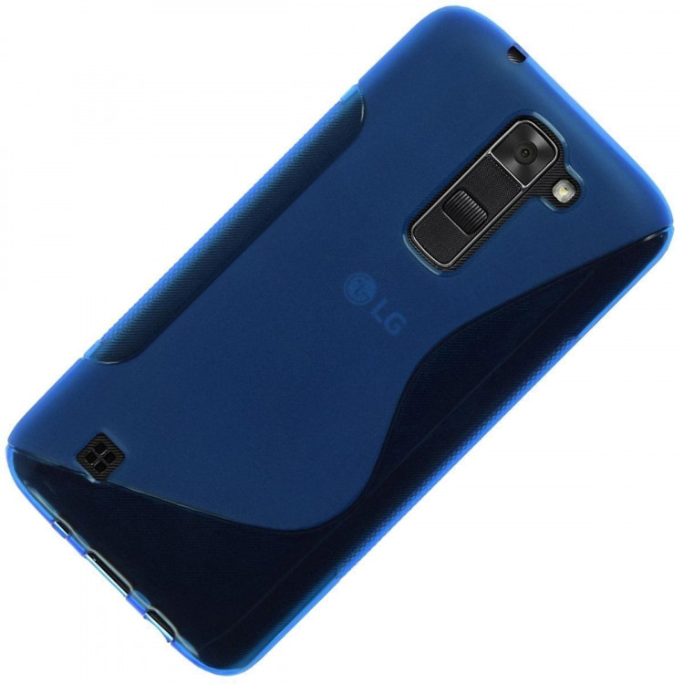 Нескользящий чехол для LG K7 (голубой)