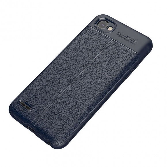 Чехол-накладка Litchi Grain для LG Q6 / LG Q6a / LG Q6+ (темно-синий) Чехол-накладка Litchi Grain для LG Q6 / LG Q6a / LG Q6+ (темно-синий)