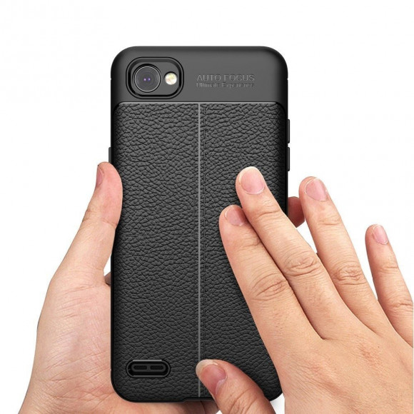 Чехол-накладка Litchi Grain для LG Q6 / LG Q6a / LG Q6+ (темно-синий) Чехол-накладка Litchi Grain для LG Q6 / LG Q6a / LG Q6+ (темно-синий)