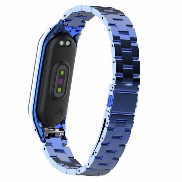 Стальной браслет для Xiaomi Mi Band 4 (голубой)