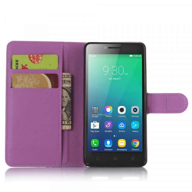 Чехол с визитницей для Lenovo A6010 / A6010 Plus (фиолетовый)