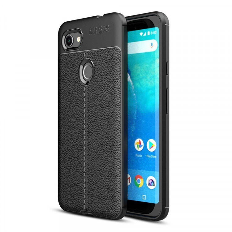 Чехол-накладка Litchi Grain для Google Pixel 3a XL (черный)