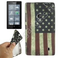 Чехол Retro USA Flag для Nokia Lumia 520 Чехол Retro USA Flag для Nokia Lumia 520