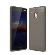 Чехол-накладка Carbon Fibre для Nokia 2.1 (серый)