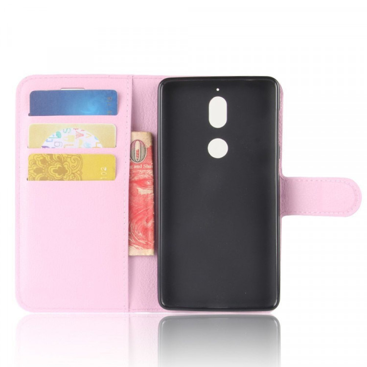 Чехол с визитницей для Nokia 7 (розовый)