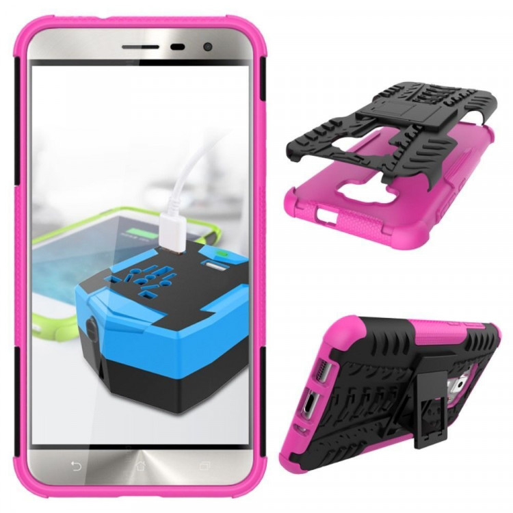 Чехол Hybrid Armor для ASUS Zenfone 3 ZE552KL (черный + розовый)