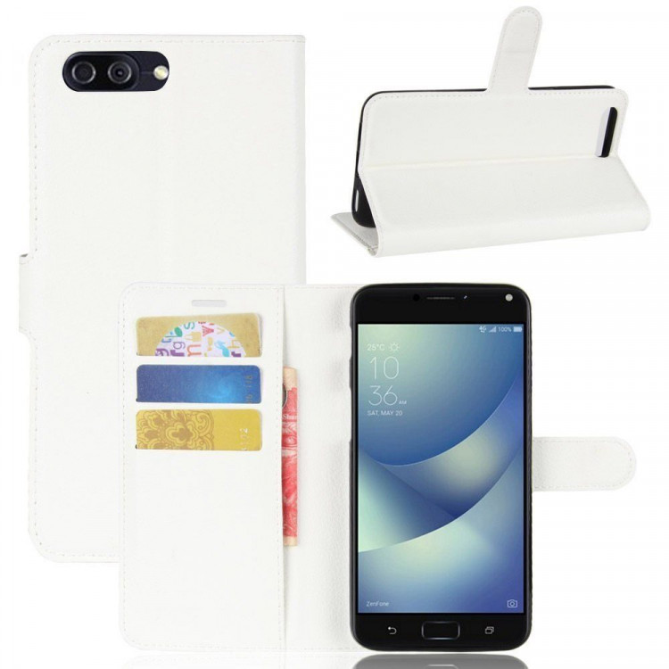 Чехол с визитницей для Asus Zenfone 4 Max ZC554KL (белый)