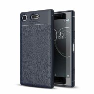 Чехол-накладка Litchi Grain для Sony Xperia XZ1 Compact (темно-синий)